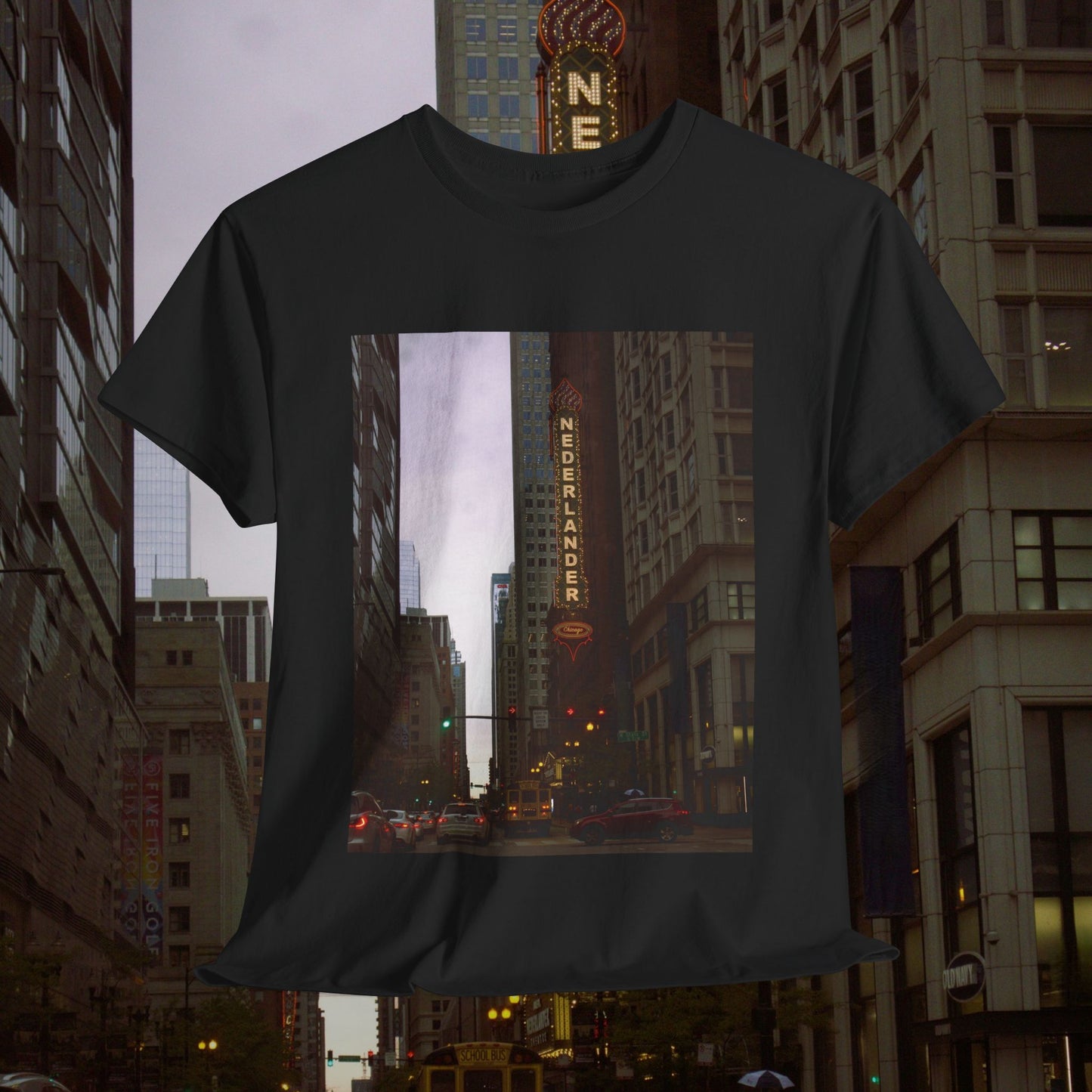 Unisex Heavy Cotton Tee - Chicago Twilight