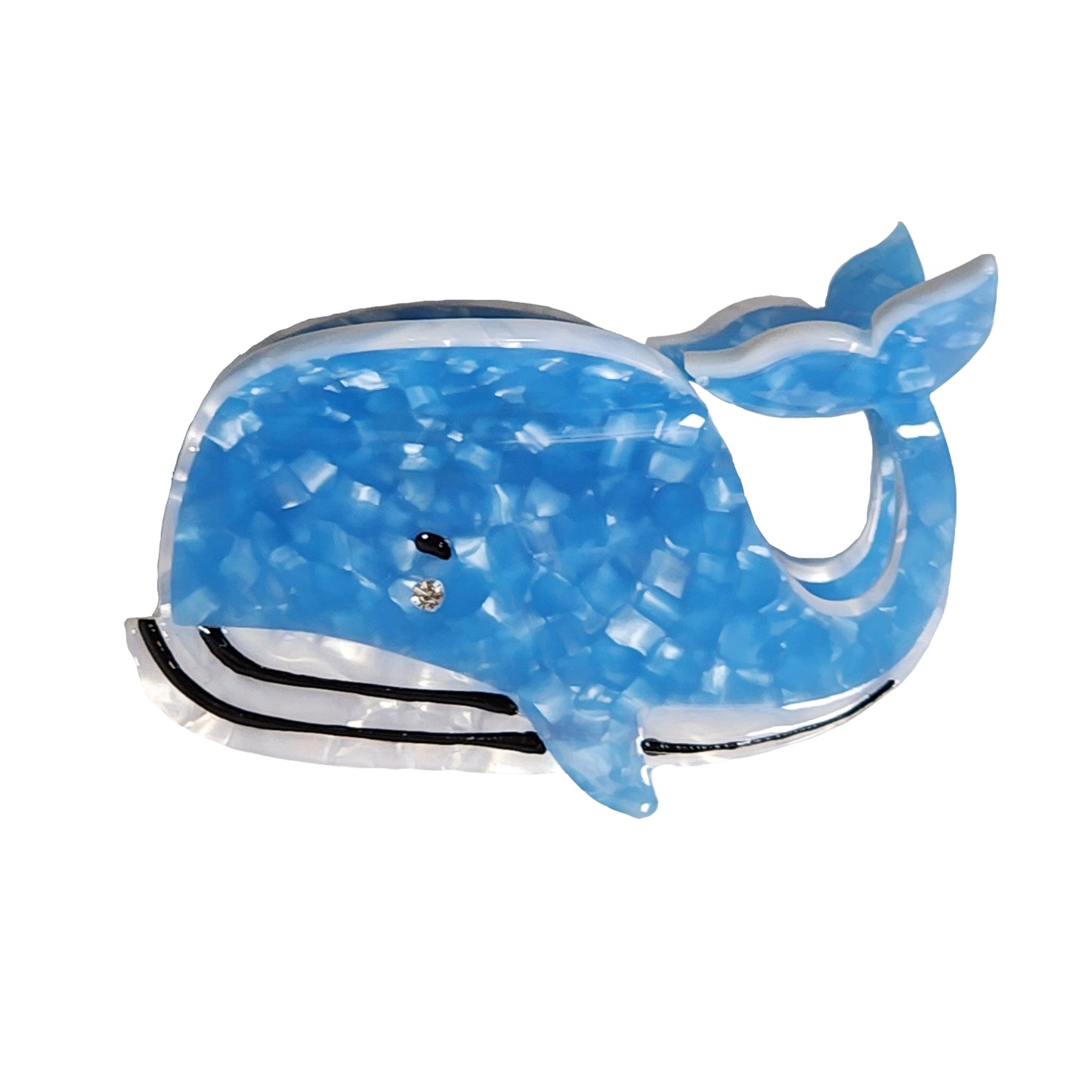 Big Blue Whale Hair Claw