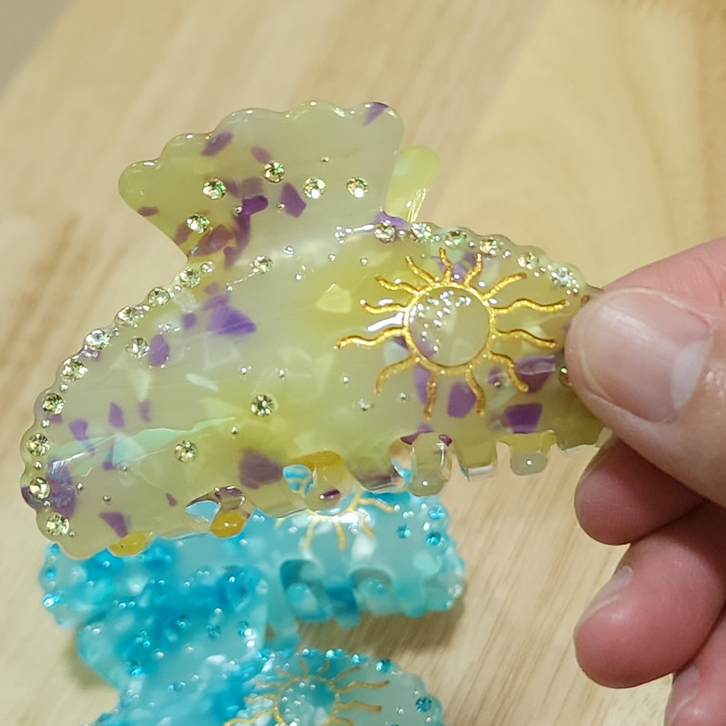 Sea Glitter Hair Claw
